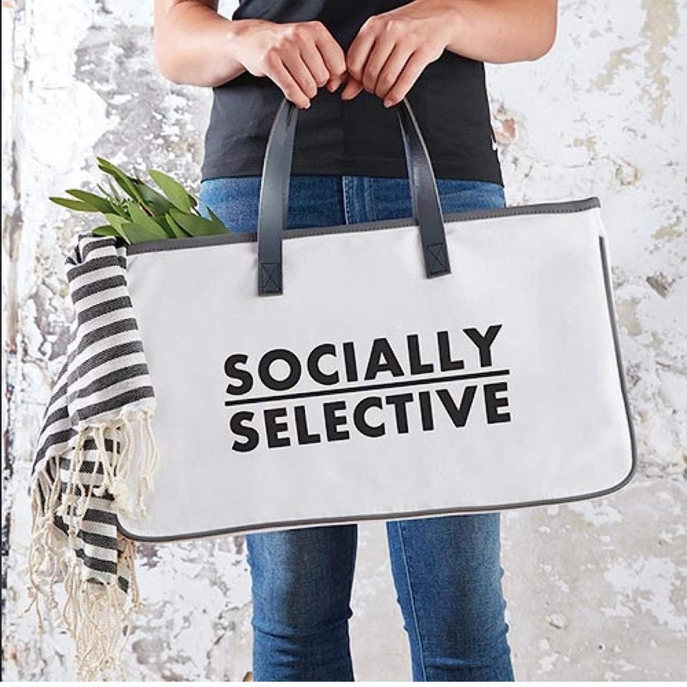Santa Barbara Design Studio Canvas Tote Bag Socially Selective